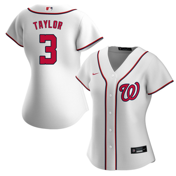 Nike Women #3 Michael Taylor Washington Nationals Baseball Jerseys Sale-White